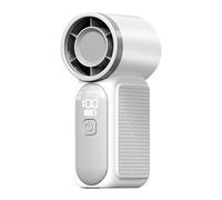 Gvblkq Portable Handheld Fan - Rechargeable Personal Pocket Blower, Hundred Speed Stepless Wind Control with Digital Display, Sturdy High Velocity Motor, Ideal for Camping and Hiking