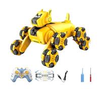 Gvblkq Robotic Dog, Portable 8WD Smart Robot Puppy, Interactive Electronic Pet, RC Climbing Robot Dog Toy, Remote-Controlled Animal Companion, Fun & Educational Gift for Kids & Adults