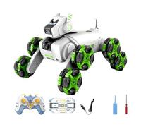 Gvblkq Robotic Dog, Portable 8WD Smart Robot Puppy, Interactive Electronic Pet, RC Climbing Robot Dog Toy, Remote-Controlled Animal Companion, Fun & Educational Gift for Kids & Adults