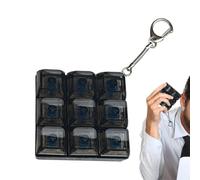 Gvblkq Sensory Toy, Stress Reducer, Multi Function Button Keychain, Compact Handheld Stim Tool, Silent Accessory for Students, Women Men Kids, Work Dorm Home Use