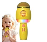Gvblkq Singing Microphone for Kids, Wireless Cartoon Karaoke Mic with LED Lights, Portable Speaker, Fun Singing Supplies for Children, Boys, Girls and Adults, 7.6x3.15x3.15 Inches