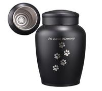 Gvblkq Stainless Steel Pet Urn, Cat Cremation Box, Dog Memorial Urn, and Elegant Design, Large Capacity, (Silver/Medium), Perfect for Home or Living Room Display