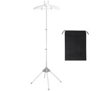 Gvblkq Steamer Stand For Clothes, Foldable Adjustable Height Garment Hanger, Portable Ironing Holder, Perfect For Dorm Apartment Home Hotel Travel and RV Use, Space Saving, 62.99x22.44x18.11 In