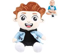 Gvblkq Stuffed Toy, Official Gamer Character, Children's Bedroom Decor, Detailed Embroidered Features, Safe Snuggle Playtime, Character Figure Collectible, 9 Inch Hugging Buddy Grey and Blue Gift