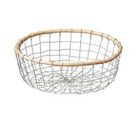 Gvblkq Tabetop Fruit Bowl, Metal Wire Bread Basket, Stylish, sturdy Design, Vegetable and Snack Holder for Dining Room and Living Room, ideal for Serving and Displaying, 30 cm