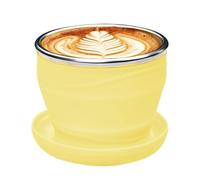 Gvblkq Taza de café plegable, ligera y plegable, 180 ml, para ahorrar espacio, para el hogar, camping al aire libre, senderismo, bebidas compactas portátiles para aventuras y hidratación diaria