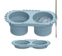 Gvblkq Taza de pintura, cuenco de enjuague de acuarela, soporte de agua plegable, función de almacenamiento, función de lavado de pinceles, producto de pasatiempos portátil, tamaño pequeño y mediano