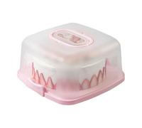 Gvblkq Travel Cake Carrier - Reusable Food Storage Container, 10 Inch Cake Transport Box with Secure Handle Lid Lock, Stackable Transport Feature, Ideal for Pie Cupcake Dessert Muffin