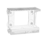 Gvblkq Ventana Bird Feeder - Acrylic High Clarity Viewer, Strong Suction Cup Mounting with Weatherproof Roof, Sturdy Transparent Feeding Station, ideal for Hummingbird Wild Finch