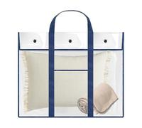 Gvblkq Versatile and Durabled Clear Waterproof Art Organizer Poster Bag, PVC Bulletin Board Holder, Storage Organizer with Handle & Pocket for Sketching Drawing, 31.5x25.59 Inches