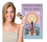 Gvblkq Vision Oracle Tarot Deck para lectura del destino, juego estándar de 78 cartas en inglés, tarjetas de símbolo intuitivas para reuniones de amigos, reflexión espiritual, juego de adivinación