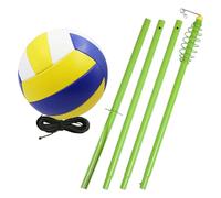 Gvblkq Voleibol Spiking and Serving Trainer Set, Adjustable Iron Practice 210 cm Equipment with Poles and Ball, Skill Development Aid for Teens Adults Women Beginners Home Gym and Backyard Training