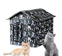 Gvblkq Weatherproof Cat Shelter, Outdoor Cat Bed, Detachable Cat House, Sunproof Cat Cushion, Cat Shelter For Porch, Cat Bed For Backyard, Durable Cat Shelter, Waterproof Cat House, Outdoor PE