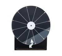 Gvblkq Wheel - Editable Raffle Board, Round Timber Carnival Spinner with Reusable Marker Sections, Stable Non Slip Base, Ideal for Trade Shows Holiday Parties and Family Game Night Fun