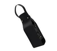 Gvblkq Wine Tote, PU Leather Wine Holder Carrying Case, Wine Carrier with Handle, Liquor Bottle Carrier, Travel Wine Bag for Wine Bottle, Portable Carry- Pouch for Wine Storage