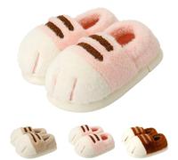 GVCXCSGE Pantuflas con forma de pata de gato para mujer Pantuflas con forma de pata de gato para interior y exterior Pantuflas con forma de pata de gato divertidas y bonitas (38-39,Pink)