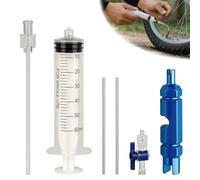 gvedga Jeringa sin cámara de 60 ml,Jeringa Sellador de Neumáticos,Inyector Sellador de Neumáticos con Herramienta de Extracción de Válvulas,Jeringa de Bicicleta Para Reparación De Neumáticos Vacío De