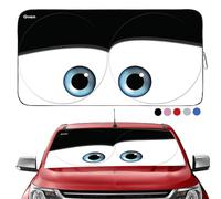Gven Parasol Delantero para Coche, Divertido diseño de Ojos de Coche, bloquea los Rayos UV, Plegable, Mantiene tu vehículo Fresco