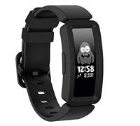 GVFM Correa Compatible con Fitbit Ace 2 para niños 6, Silicona Suave, Impermeable, Accesorios de Pulsera para niños y niñas, Compatible con Fitbit Ace 2 (Negro)