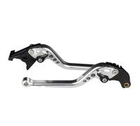 GVGFKPKZAY Para Kawasaki ZR7S ZR7 1999-2003 Cortas Y Largas Manetas De Freno Y Embrague Ajustables Para Motocicleta palanca de embrague y freno(Long Silver)