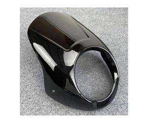 GVGFKPKZAY Para Keeway Benda 302 C V302C Rock 250 Parabrisas De Motocicleta, Máscara De Luz Delantera, Pantalla, Cubierta De Faro Delantero, Carenado Parabrisas Deflector de Viento(Glossy Black)
