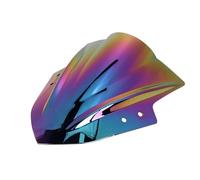 GVGFKPKZAY Parabrisas De Doble Burbuja para Kawasaki Ninja 300 250 2013-2017 Y ZX300 EX300R 2013-2017 Parabrisas Deflector de Viento(Multicolour)