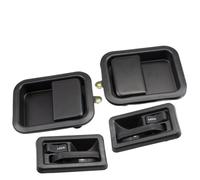 GVGMTAEAVZ 1 juego de manijas de puerta interior y exterior del coche, lado izquierdo y derecho, para Jeep Wrangler 1987-2006, para Jeep CJ 1976-1986 55176477AB 55176383AE Manija de puerta interior