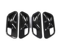 GVGMTAEAVZ 4 piezas de molduras for manijas laterales de puertas interiores de coche, accesorios de fibra de carbono, compatibles for BMW Serie 3 F30 F31 2012-2019 Manija interior de la puerta