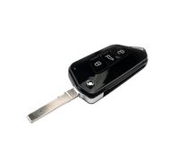 GVGMTAEAVZ Carcasa Plegable for Llave de Coche, Compatible for VW, Volkswagen, Golf Mk6, Tiguan, Polo, Passat, CC, Seat, Skoda, Octavia, Mando a Distancia de 3 Botones. Estuche para Llaves