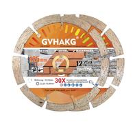 GVHAKG Disco de corte de diamante de 125 mm, para hormigón, granito, piedra, ladrillo, disco de corte segmentado para amoladora angular y Flex (125 x 22,23 mm, 2 unidades)