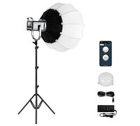 GVM 150W Luz de Video con softbox, App Control led lámpara de Video Bicolor 2700K-7500K led Luz Continua de Estudio con 8 Luces de Escena para Video Youtube Streaming fotografía, CRI97+