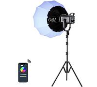 GVM 150W Luz de vídeo con softbox, App Control led lámpara de vídeo Bicolor 2700K-7500K RGB Estudio de iluminación led Continua con 8 Luces de Escena para Video Youtube Streaming fotografía