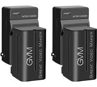 GVM 2 Pack NP-F750/770 Batería y Cargador 4400mAh - Batería de Repuesto con Cargador para Baterías de la Serie Sony NP