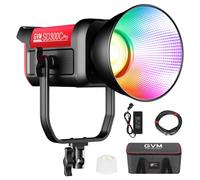 GVM 300C RGB Luz de vídeo, 300W Bowens LED Luz de Estudio 2000K-10000K LED Fotografía Luz Continua con DMX, 48200Lux/m COB Iluminación de vídeo para filmar Youtube, 16 Efectos Luz de vídeo RGB