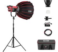 GVM 300W Luz de Vídeo LED con Softbox, Iluminación de Fotografía LED Bicolor para Estudio y Cine, Luces de Estudio 65000 Lux/m con App y Control DMX, 2700K-6800K, 12 Escenas de Luz Luz de Fotografía