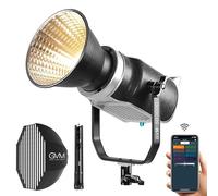 GVM - Kit de luz de video de 300 W, iluminación continua para fotografía con caja de luz y soporte Bowens, 2700 ~ 7500 K, 112000 Lux@0,5 m, luz de estudio con aplicación DMX, CRI 97+ 8 luces bicolor