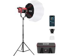 GVM - Lámpara de vídeo (200 W, con Caja de luz de Linterna, SD200B, Kit de iluminación Continua con Red de Malla Bluetooth/Control DMX, Kit de iluminación de fotografía Estudio 2700 K-6800 K, 12