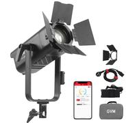 GVM - Luz de video de enfoque bicolor de 100 W, 30200 lux a 1 m/2700 K-6800 K, iluminación continua para fotografía con aplicación, CRI≥97, zoom ajustable de 15-45° con lente TIR para retrato, 12