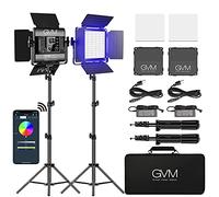 GVM Luz de vídeo RGB, iluminación de fotografía LED con Control de aplicación, Kit de iluminación de vídeo 800D para Youtube Studio,luz de Estudio LED, 3200-5600K, 8 Tipos de Luces de Escena