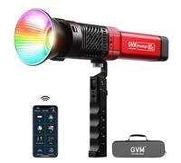GVM PD60C RGB - Luz de video RGB de 60 W, iluminación de fotografía COB, luz de estudio portátil para fotógrafos, foco de mano resistente al agua IP65 con control Bluetooth, 2700-6800K, 34200lux/0,5 m