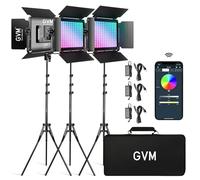 GVM RGB LED Luz de vídeo con trípode, 880RS 60W LED Fotografía Iluminación Continua, Control de aplicación 3200K~5600K Luz de Estudio LED para vídeo Youtube Estudio de fotografía con luz