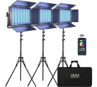 GVM RGB LED luz de vídeo LED, iluminación de vídeo LED de 75 W con 8 escenas de luz, luz de Estudio LED fotografía luz Continua para Estudio de fotografía de Youtube, luz de videoconferencia