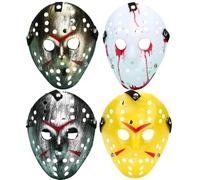 GVMJHYK Máscara Terror Miedo Halloween, Halloween De Máscara, Má-scaras De Cara Completa De Hallo-ween, Accesorio Dis-fraz Complemento Dis-fraz Más-cara, 4 Piezas