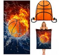 GVMJHYK Toalla De Baloncesto 2pcs Toallas De Playa Baloncesto, Toalla De Playa De Microfibra Baloncesto De Secado Rápido Toalla De Baño, Toallas Gimnasio, para Deporte Viajes Yoga Camping Playa
