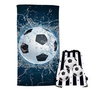 GVMJHYK Toalla De Fútbol 2pcs Toalla De Playa Personalizada, Toalla De Playa De Microfibra De Secado Rápido Toalla De Baño, Toallas Gimnasio, para Deporte Viajes Yoga Camping Playa, Gimnasio