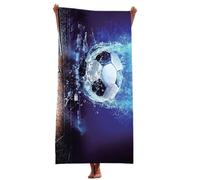 GVMJHYK Toalla de Fútbol, Fútbol Toalla de Baño, Toalla De Playa De Microfibra De Secado Rápido Toalla De Baño De Viaje Súper Suave Personalizada para Mejores Amigos-150cm