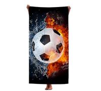 GVMJHYK Toalla de Playa Fútbol, Futbol Toallas De Playa, Ultra Absorbente Súper Suave Manta De Playa Piscina Viajes Natación Toalla para Niñas Niños, 140 * 70cm