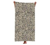GVMJHYK Toalla de Playa Leopardo, Animal Impresión Toallas, Toalla de baño Secado Rápido con Animal Print Leopardo para Piscina, Playa, Exterior - Hombre y Mujer