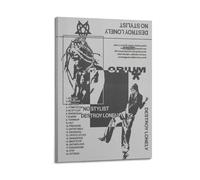 GVMRFCDD Lienzo decorativo con texto en inglés "If Looks Could Kill-Destroy Lonely Family Bed" para decoración de pared de sala de estar, moderno, 40 x 60 cm, estilo marco