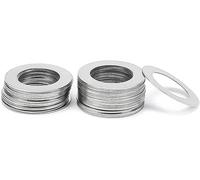 GVNFJKJK Arandelas de Acero Inoxidable, 20 unids/Set Junta Plana de cuña Ultrafina M3 M4 M5 M6 M8 M10 M12 M14 304 arandela súper Acero Inoxidable(M3x7x0.2mm)